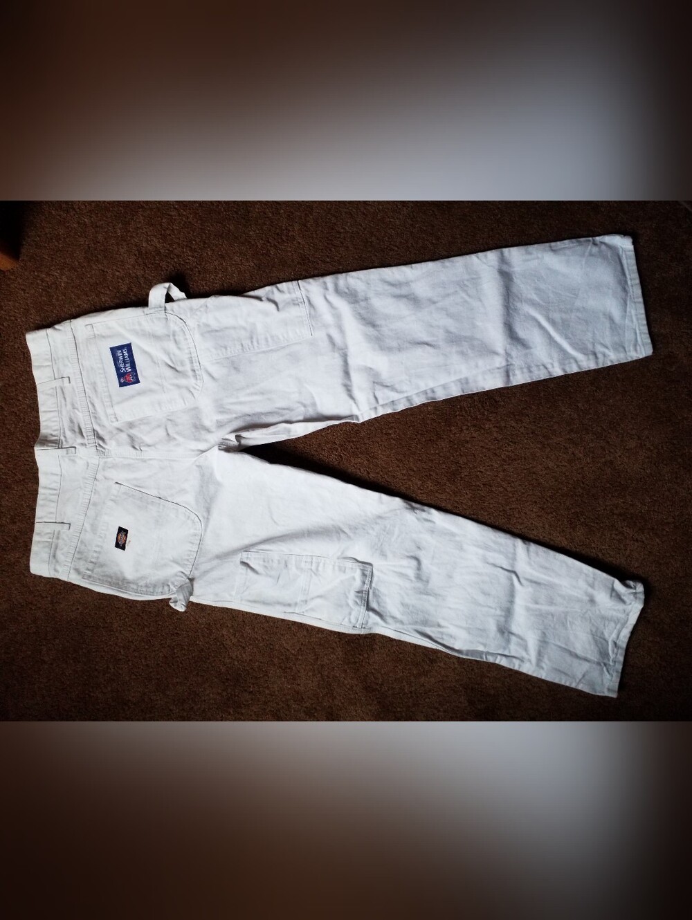 Men's White Work Pants - Classic Straight Fit